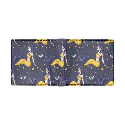 Pisces Pattern Print Design A04 Men's ID Card Wallet