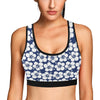 Hibiscus Pattern Print Design HB013 Sports Bra