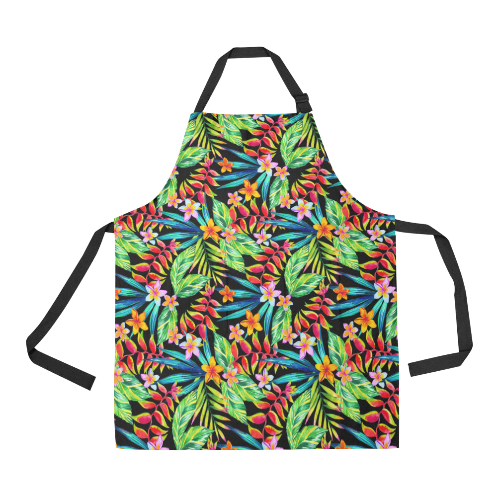 Heliconia Pattern Print Design HL09 Apron with Pocket