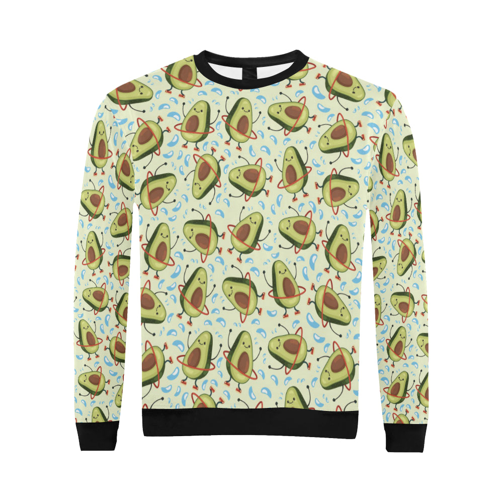 Avocado Pattern Print Design AC02 Men Long Sleeve Sweatshirt