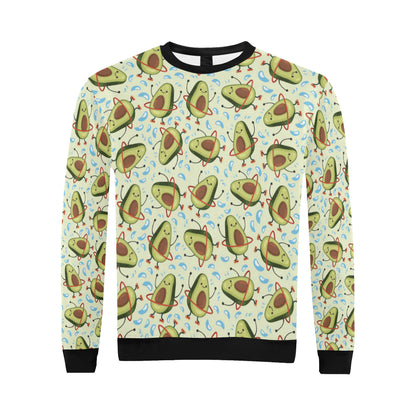 Avocado Pattern Print Design AC02 Men Long Sleeve Sweatshirt