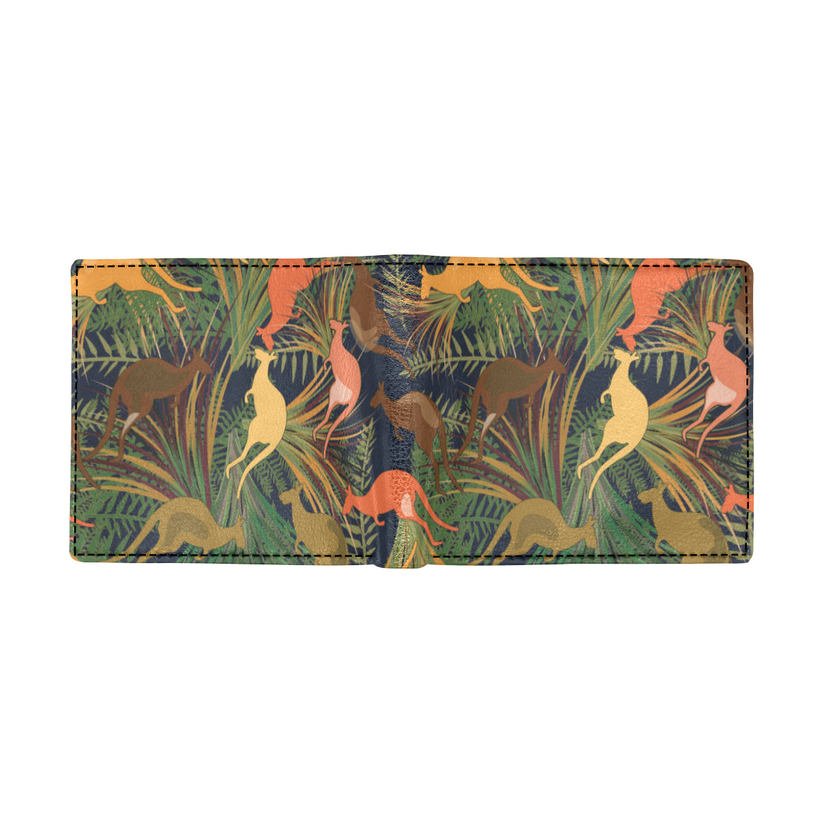 Kangaroos Pattern Print Design 07 Men's ID Card Wallet