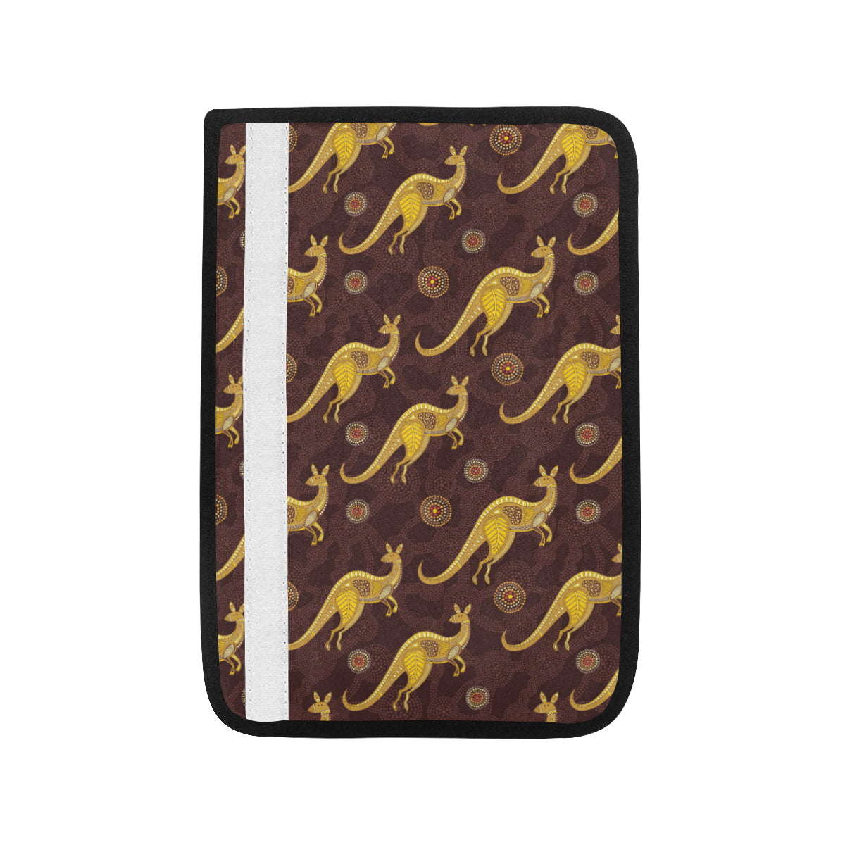 Kangaroos Aboriginal Pattern Print Design 08 Car Seat Belt Cover