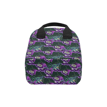 Pansy Pattern Print Design PS07 Insulated Lunch Bag