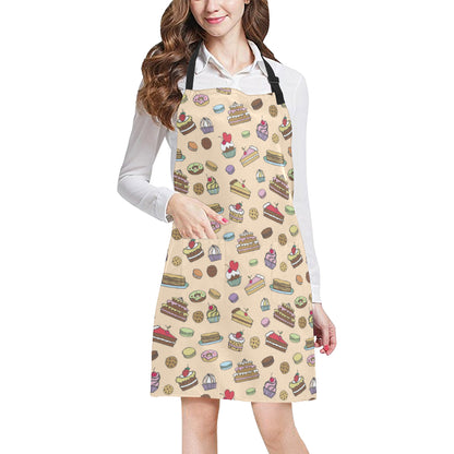 Cake Pattern Print Design 03 Apron with Pocket