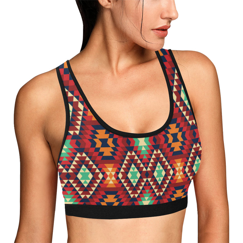 Native Pattern Print Design A07 Sports Bra