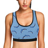 Dolphin Blue Print Sports Bra