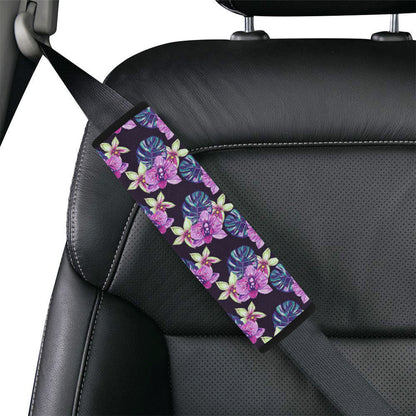 Orchid Pattern Print Design OR010 Car Seat Belt Cover