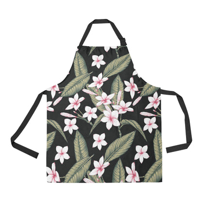 Plumeria Pattern Print Design PM021 Apron with Pocket