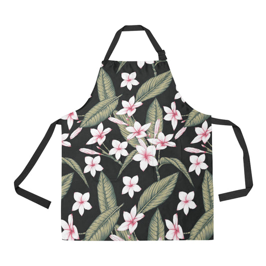 Plumeria Pattern Print Design PM021 Apron with Pocket