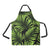 Green Neon Tropical Palm Leaves Apron with Pocket