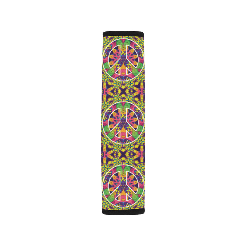 Peace Sign Pattern Print Design A04 Car Seat Belt Cover