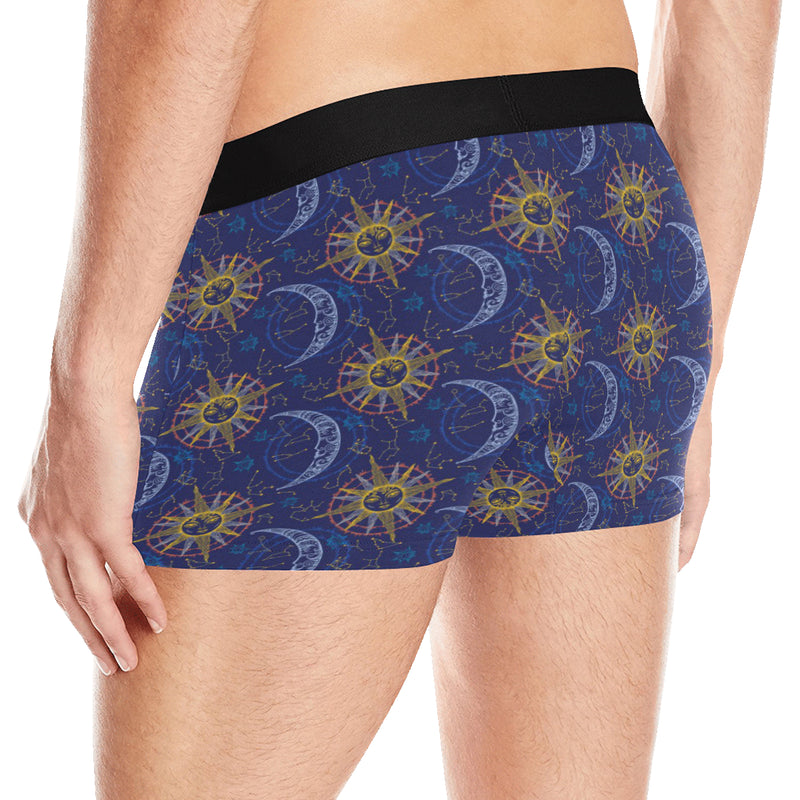 Celestial Moon Sun Pattern Print Design 01 Men's Boxer Briefs