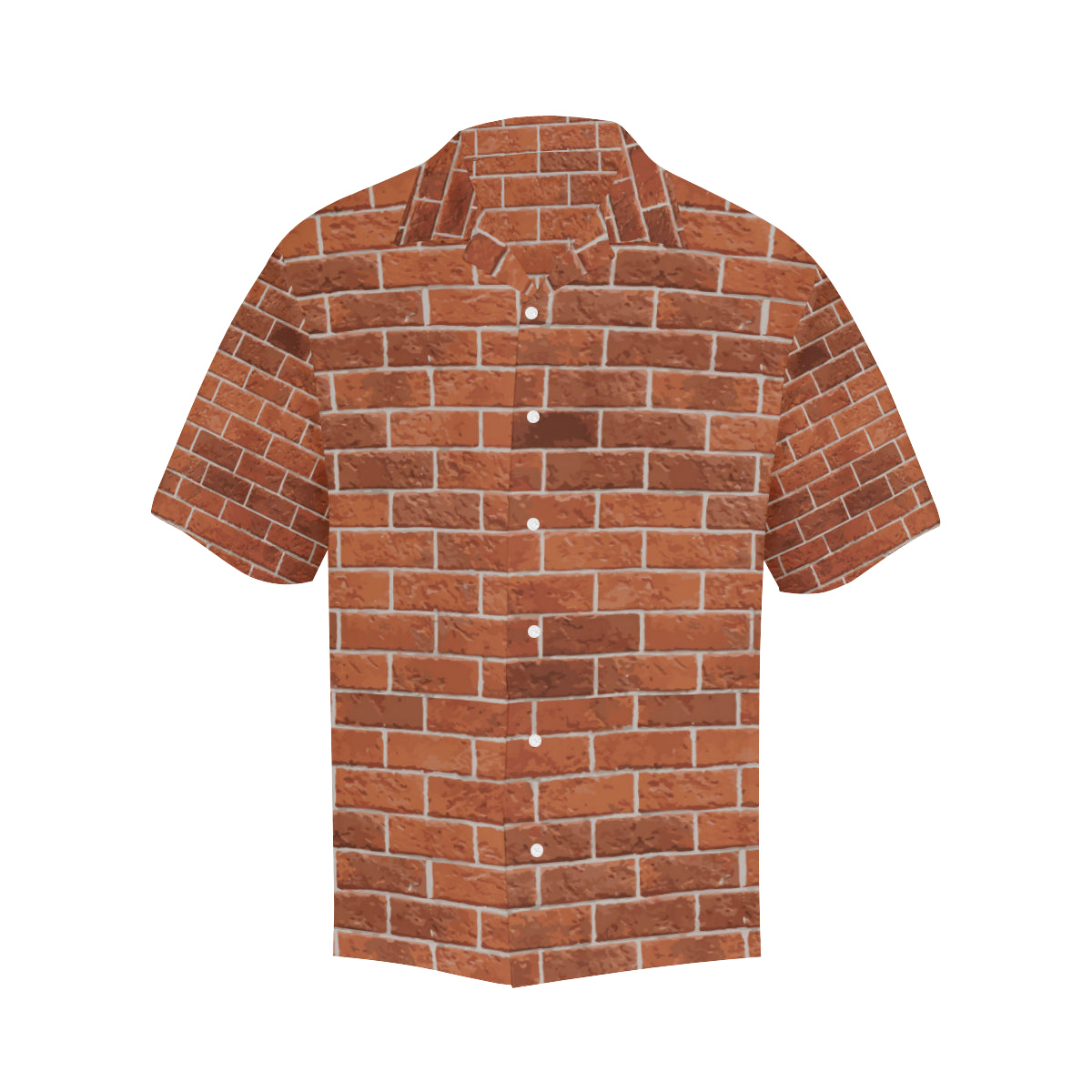 Brick Brown Pattern Print Design 02 Men's Hawaiian Shirt