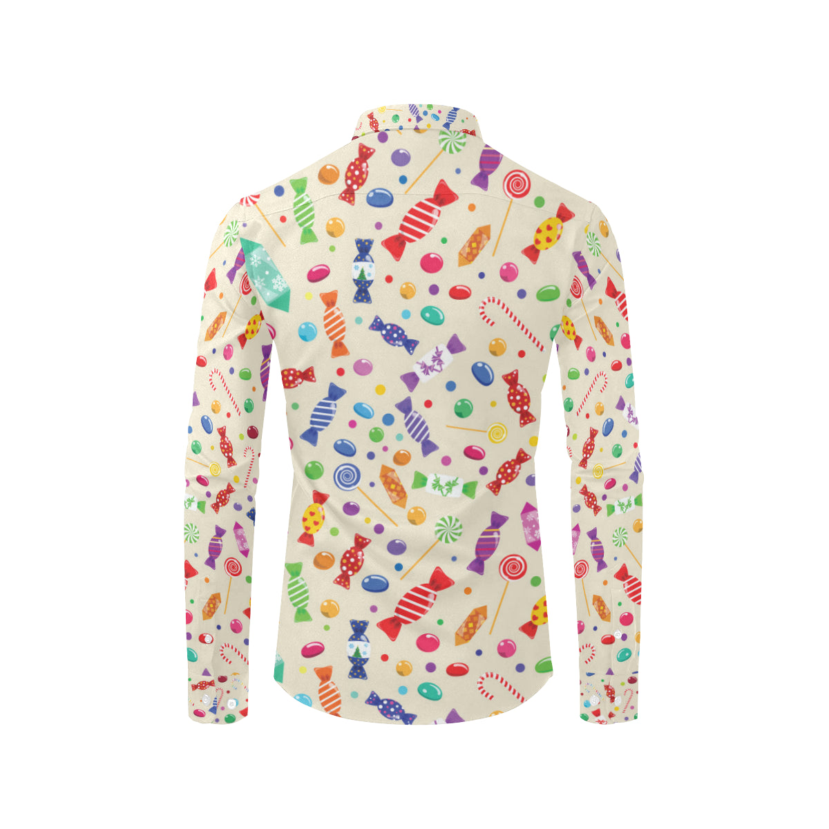 Candy Pattern Print Design 04 Men's Long Sleeve Shirt