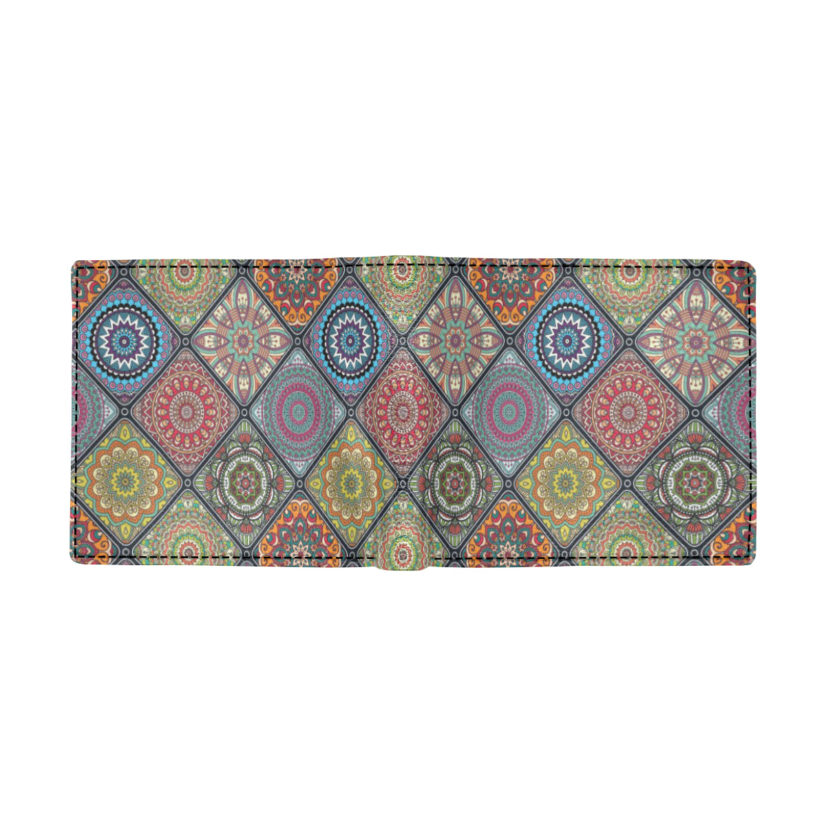Bohemian Pattern Print Design 05 Men's ID Card Wallet