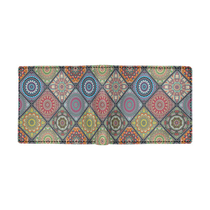 Bohemian Pattern Print Design 05 Men's ID Card Wallet