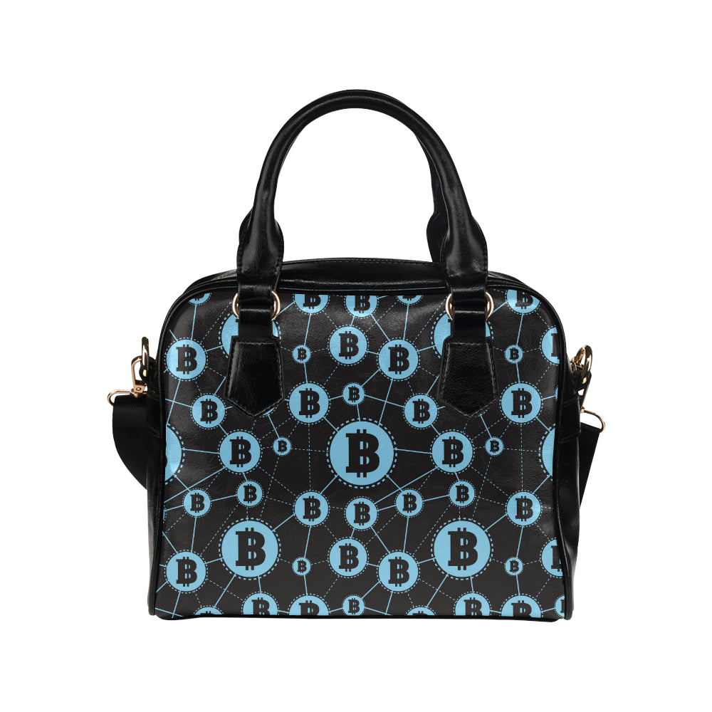 Cryptocurrency Pattern Print Design 02 Shoulder Handbag