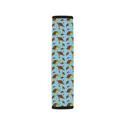 Hello Sea Turtle Print Pattern Car Seat Belt Cover
