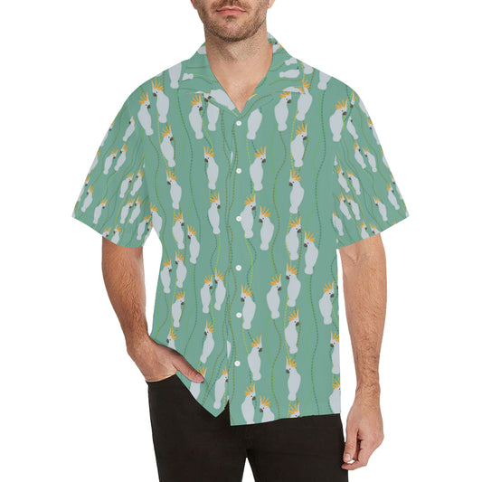Cockatoo Pattern Print Design 01 Men's Hawaiian Shirt