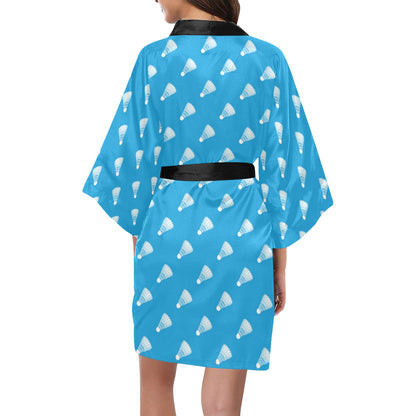 Badminton Ball Pattern Print Design 08 Women's Short Kimono