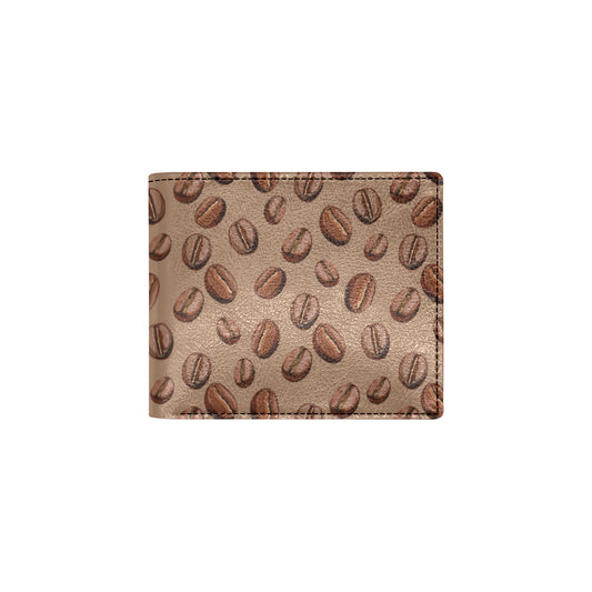 Coffee Pattern Print Design 07 Men's ID Card Wallet