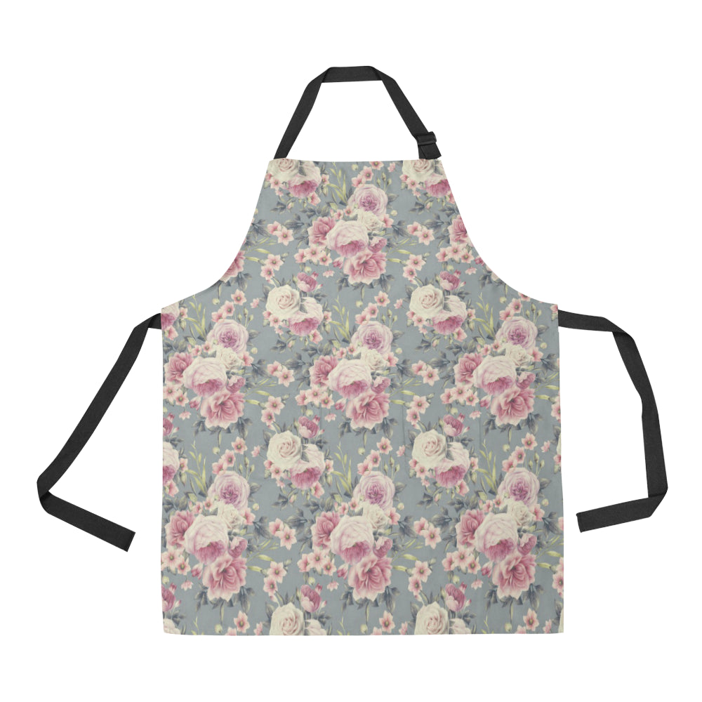Peony Pattern Print Design PE05 Apron with Pocket