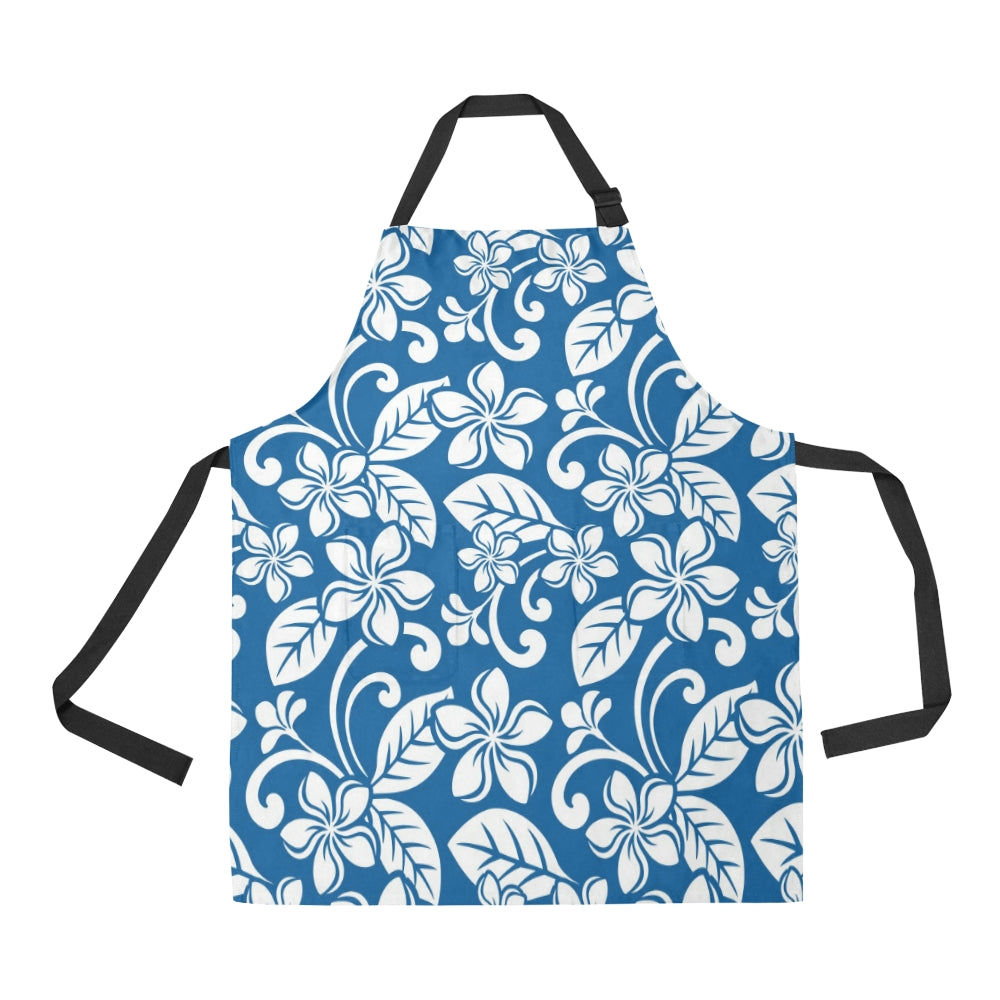 Plumeria Pattern Print Design PM013 Apron with Pocket