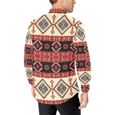 Navajo Pattern Print Design A05 Men's Long Sleeve Shirt