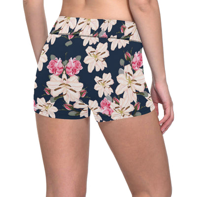 Lily Pattern Print Design LY04 Yoga Shorts