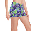 Tropical Flower Pattern Print Design TF019 Yoga Shorts