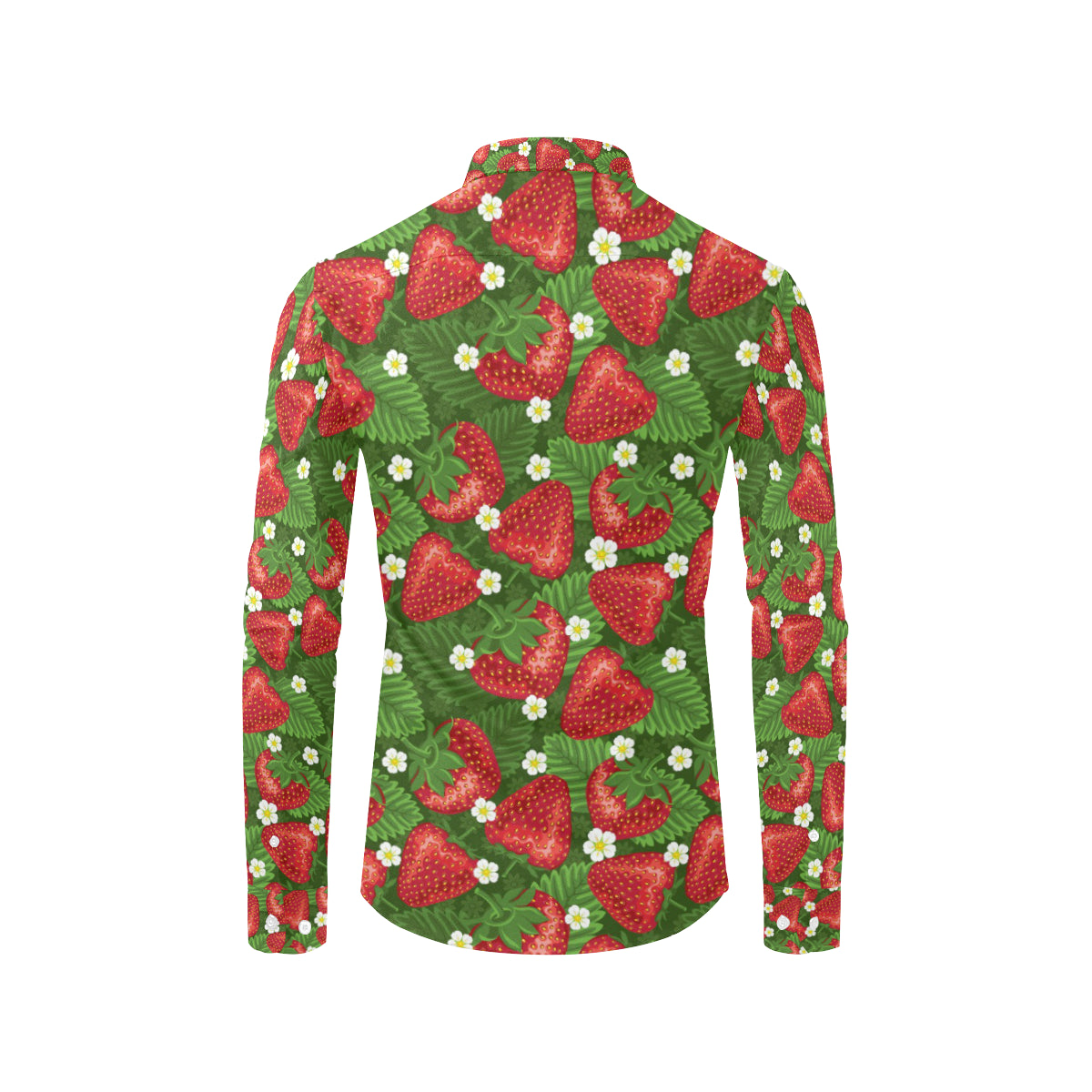 Strawberry Pattern Print Design SB05 Men's Long Sleeve Shirt