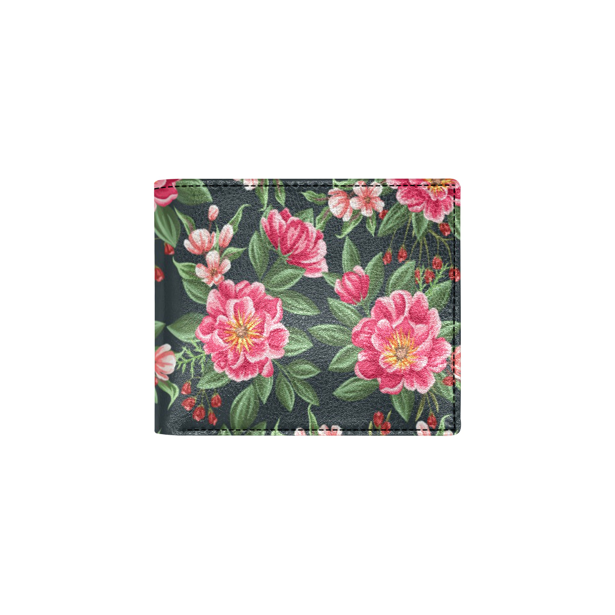 Summer Floral Pattern Print Design SF06 Men's ID Card Wallet