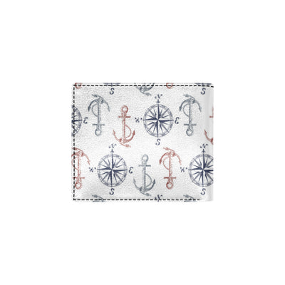 Anchor Pattern Print Design 06 Men's ID Card Wallet