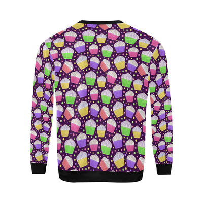 Cupcake Pattern Print Design CP07 Men Long Sleeve Sweatshirt