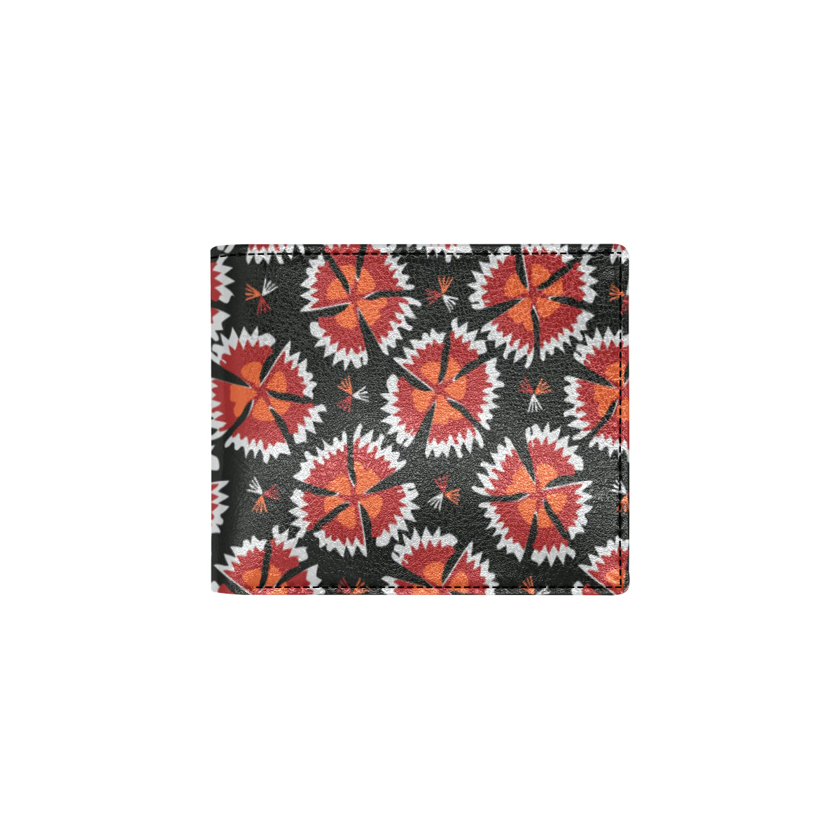 Carnations Pattern Print Design CN03 Men's ID Card Wallet