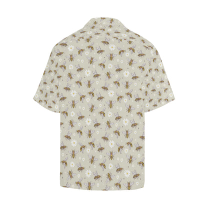 Bee Pattern Print Design 03 Men's Hawaiian Shirt