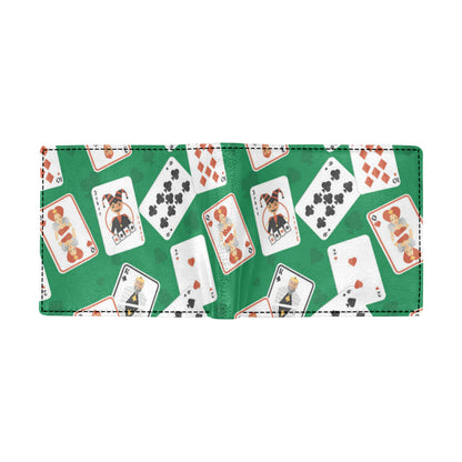 Poker Cards Pattern Print Design A03 Men's ID Card Wallet