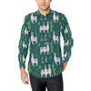 Llama Cactus Pattern Print Design 013 Men's Long Sleeve Shirt