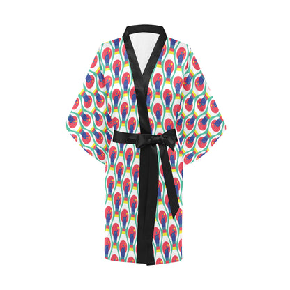 Bowling Pattern Print Design 05 Women's Short Kimono