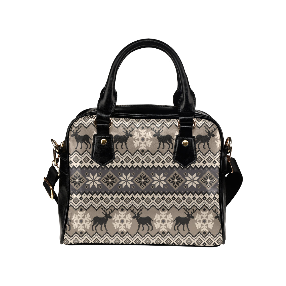 Nordic Pattern Print Design A01 Shoulder Handbag