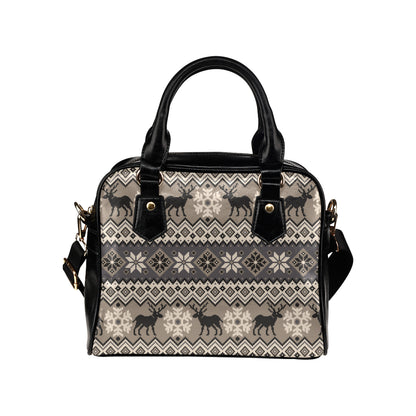 Nordic Pattern Print Design A01 Shoulder Handbag