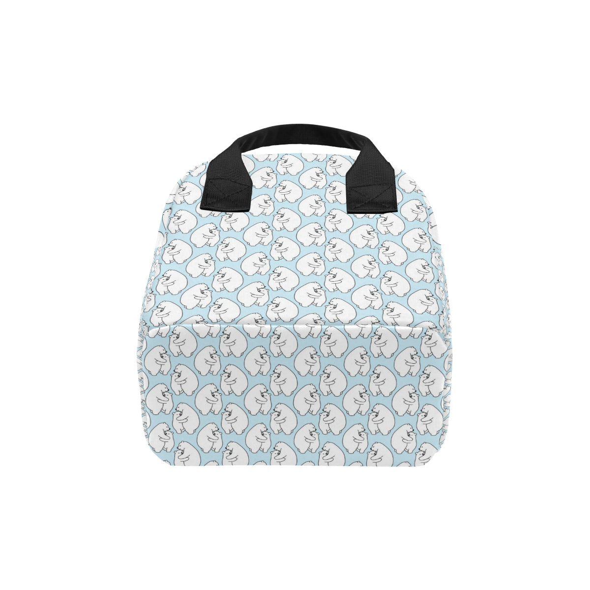 Polar Bear Pattern Print Design PB08 Insulated Lunch Bag