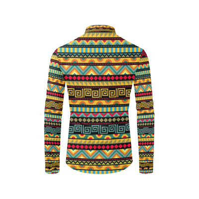 African Pattern Print Design 03 Men's Long Sleeve Shirt