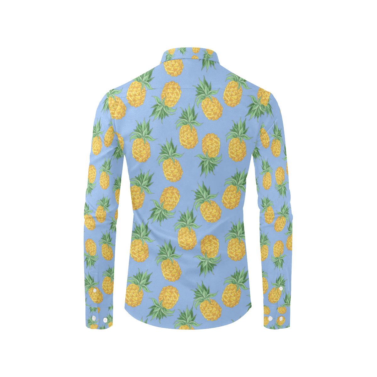 Pineapple Pattern Print Design A04 Men's Long Sleeve Shirt