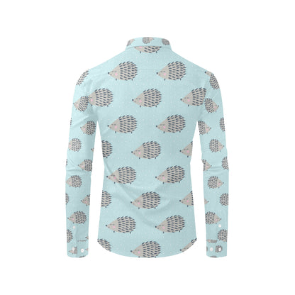 Hedgehog Pattern Print Design 02 Men's Long Sleeve Shirt