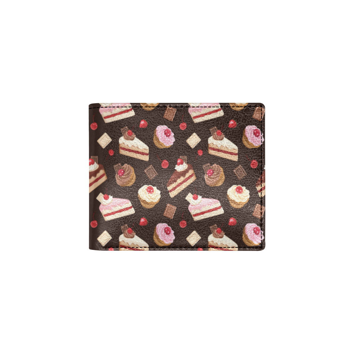 Cake Pattern Print Design 04 Men's ID Card Wallet