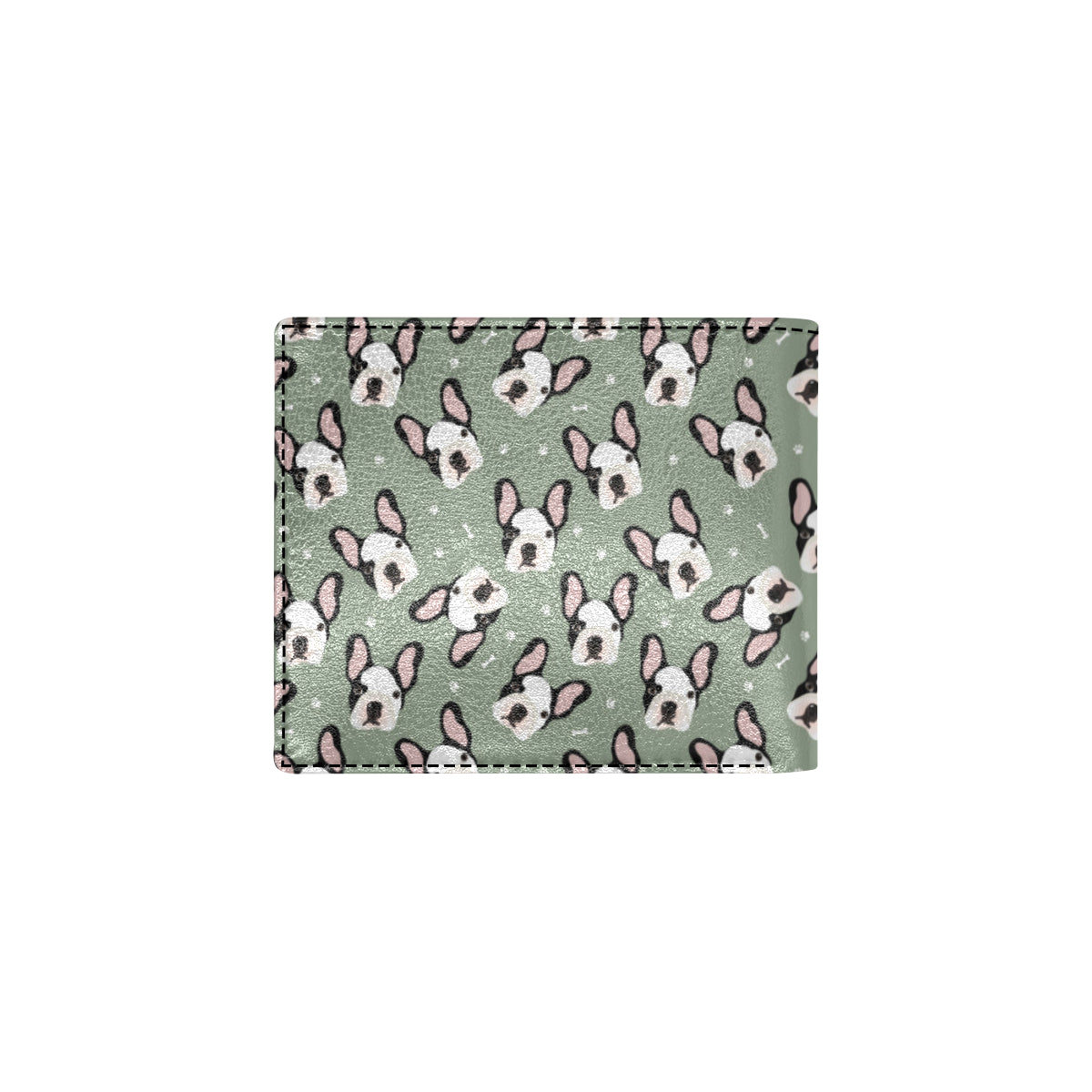 Boston Terrier Pattern Print Design 05 Men's ID Card Wallet