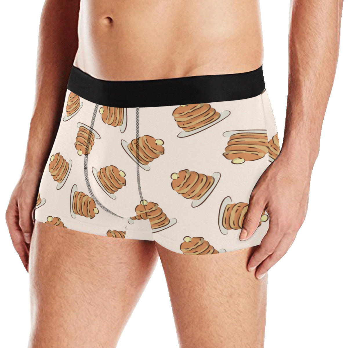 Pancake Pattern Print Design A01 Men's Boxer Briefs
