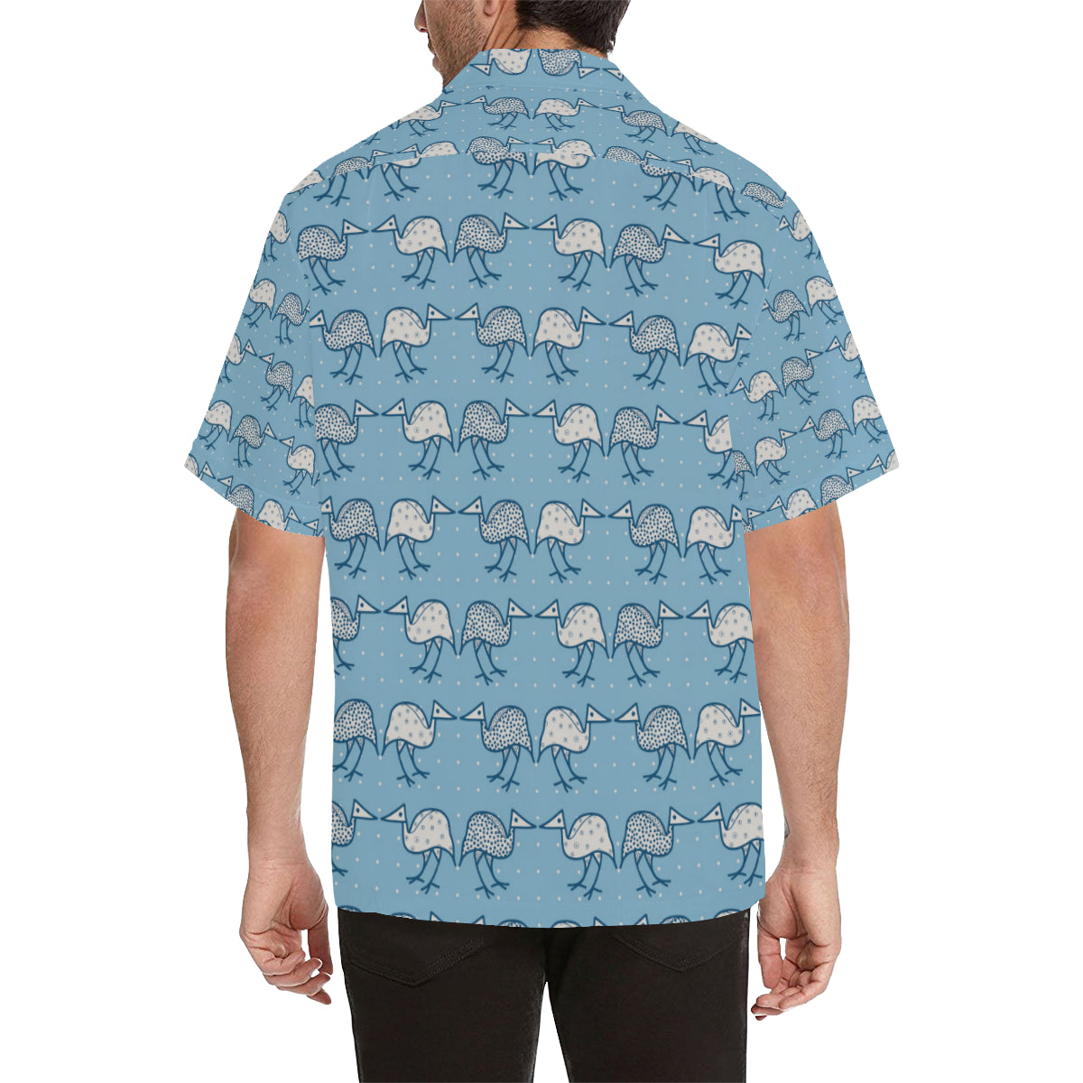 Emu Pattern Print Design 01 Men's Hawaiian Shirt